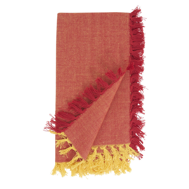 Serviettes décoratives en coton (ensemble de 4), Rouille