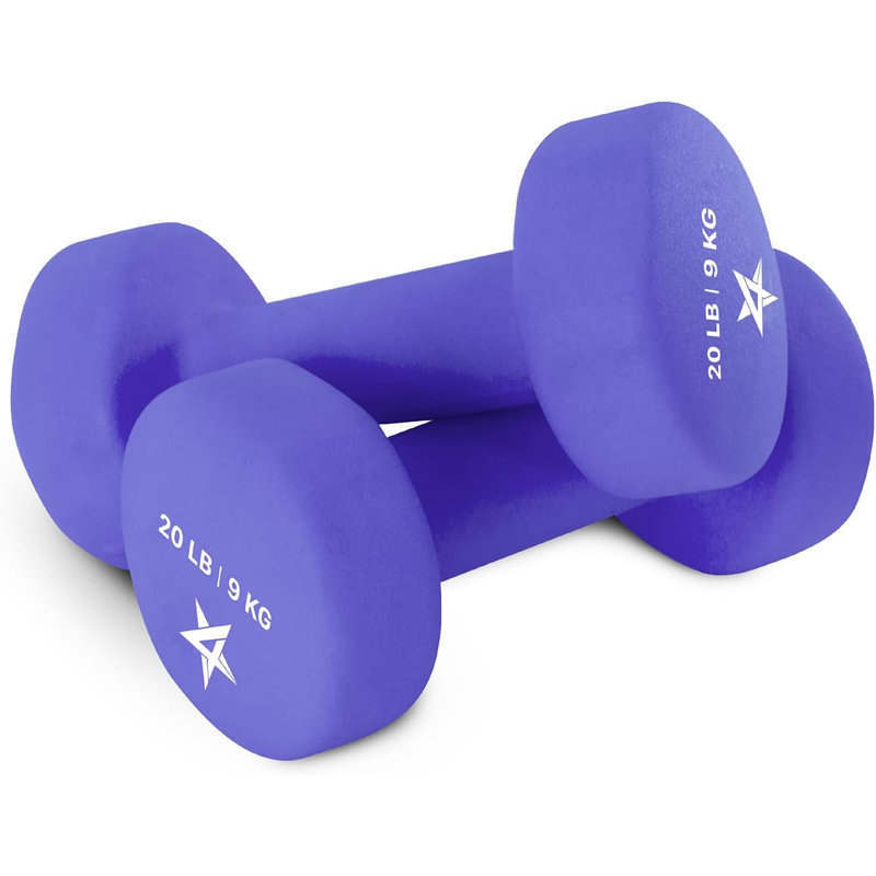Haltère néoprène - 20 lb - bleu foncé moyen - paire