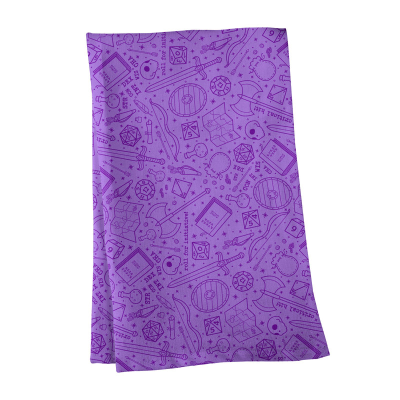 Serviette à thé à motif rpg Mcguigan, Sergé de coton, Mauve