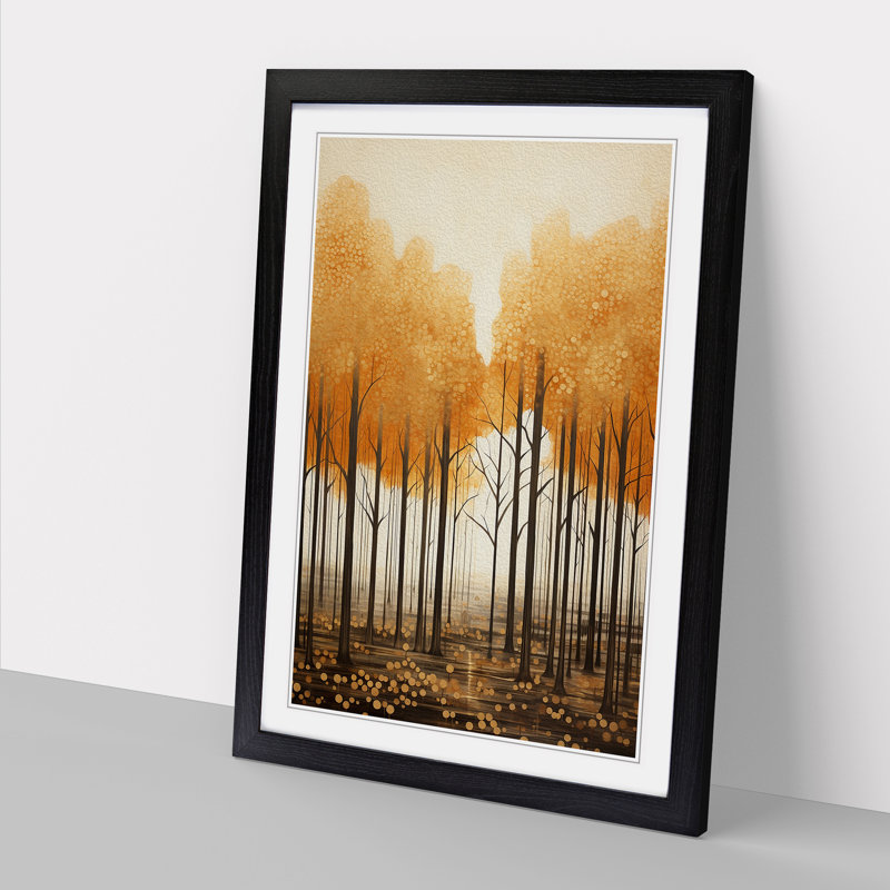 Single Picture Frame Print on Wood, 46cm H x 34cm W, Black Framed