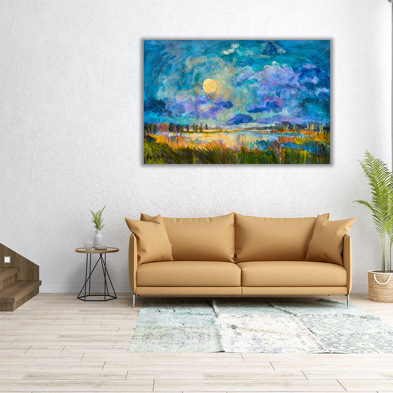 Moon Rising - reproduction d'art sur toile, H 24 po x l 36 po