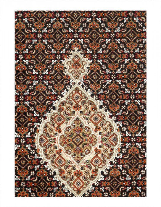 Tapis de couloir fin en laine 2 pi 8 po x 12 pi Tabriz
