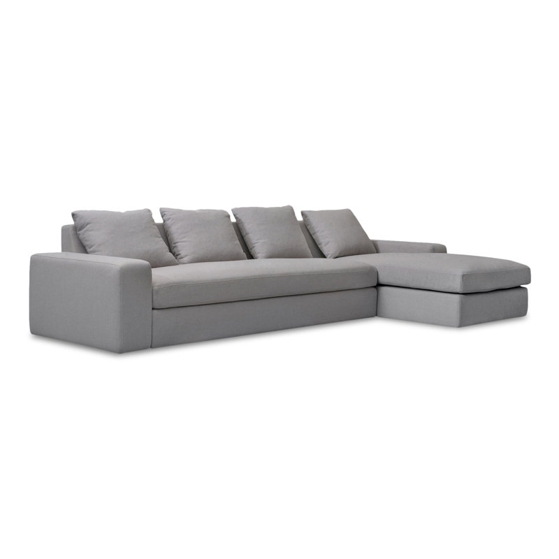 Canapé modulaire Cameca, Graphite Crypton Performance Weave, Orienté à droite