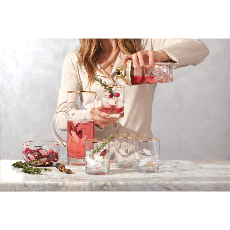 Holiday Gold 4-Piece Glassware Set