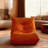Luxury Accent Chair Button-Tufted Detail Orange Microfiber Comfy Chair Living Room Furniture-1258503359