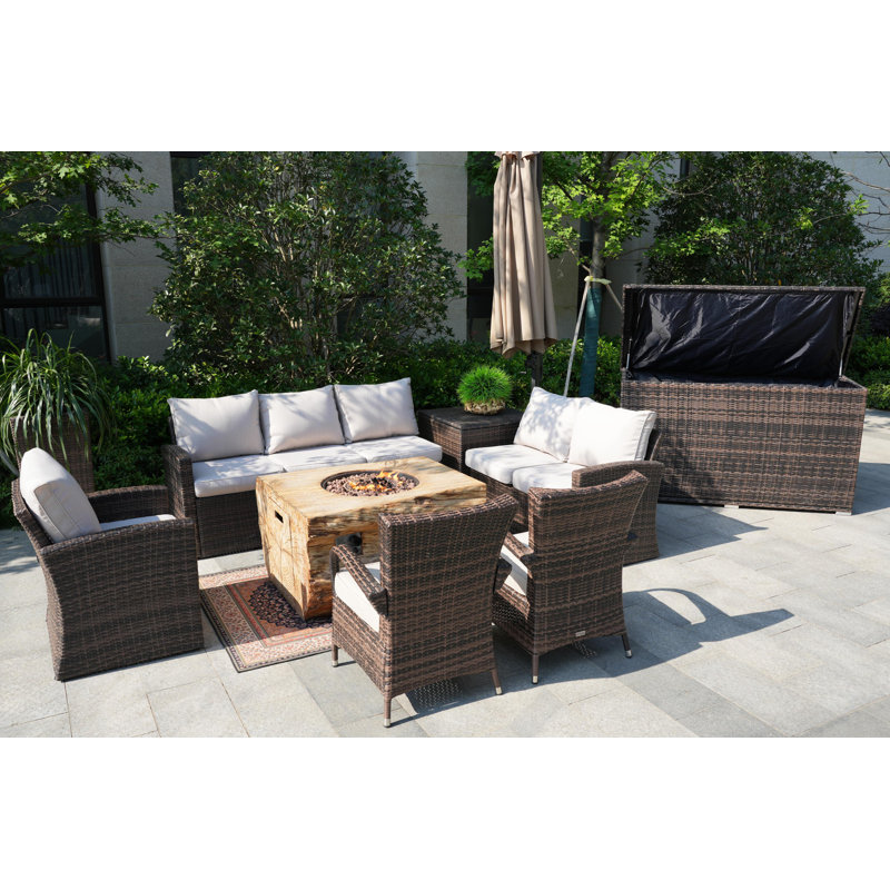 - Person Patio Conversation Set with Cushions