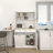 Tall Kitchen Storage Cabinet With 3 Adjustable Shelves, 2 Drawers And 1 Tilt Out Trash Cabinet