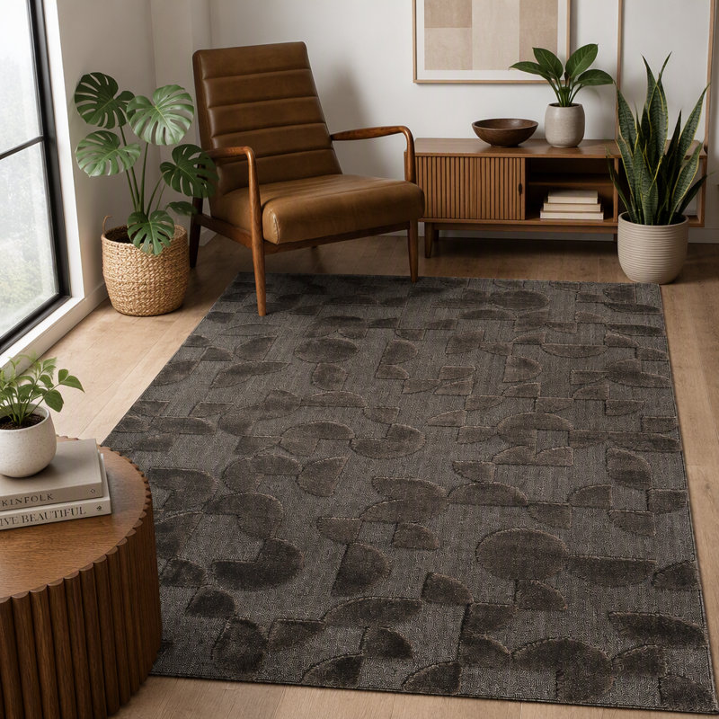 Tapis d'intérieur à hauteur variable, de style moderne et contemporain, ne peluche pas et est facile à nettoyer. Parfait pour le salon, la chambre et la salle à manger.