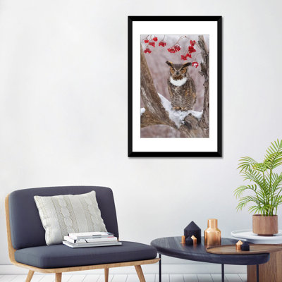 «Great Horned Owl», reproduction de photo sur toile
