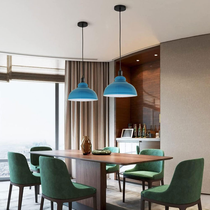 3 - Light Dome Pendant, Blue
