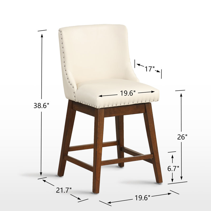 Bar Stools,Two Per Set, White