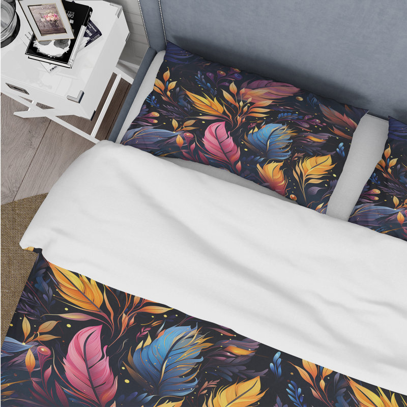 Mystical Boho Pattern - Boho Duvet Cover Set - Microfiber Polyester, King Duvet Cover + 2 King Shams