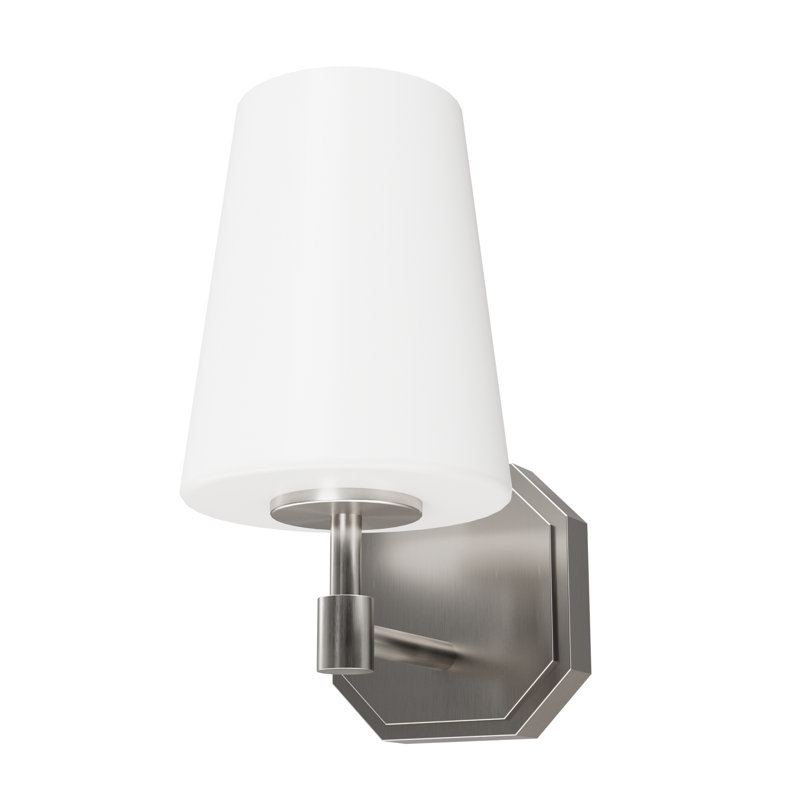 Aluminum Armed Sconce, Brushed Nickel