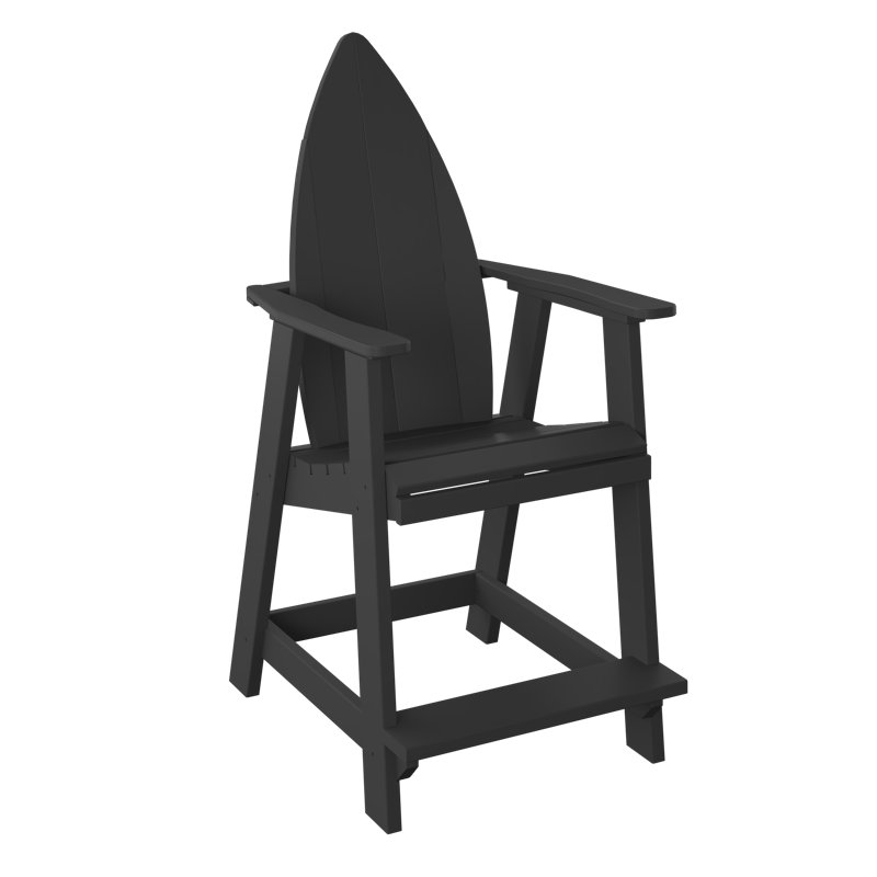  Chaise de balcon Surf Noir, Noir