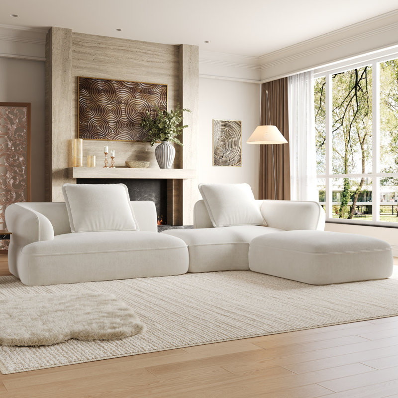 Canapé modulaire Boneless Alto, Blanc