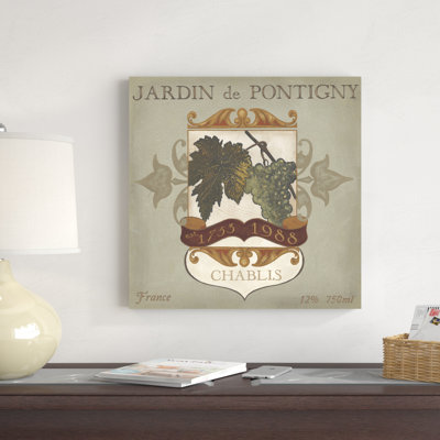 «Vintage Wine Labels I» par June Erica Vess - impression sur toile tendue