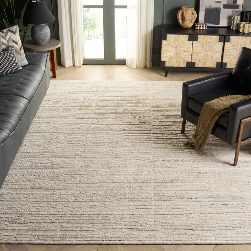Pine 112 Hand Woven Wool Pile No Pattern Rug, Rectangle 8' x 10'