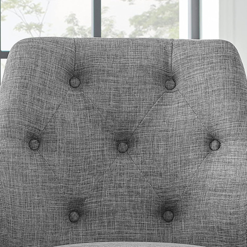 Chaise de bureau Hardy avec hauteur réglable et capitonnage à boutons, standard