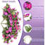 Fleurs artificielles suspendues artificielles avec plantes panier