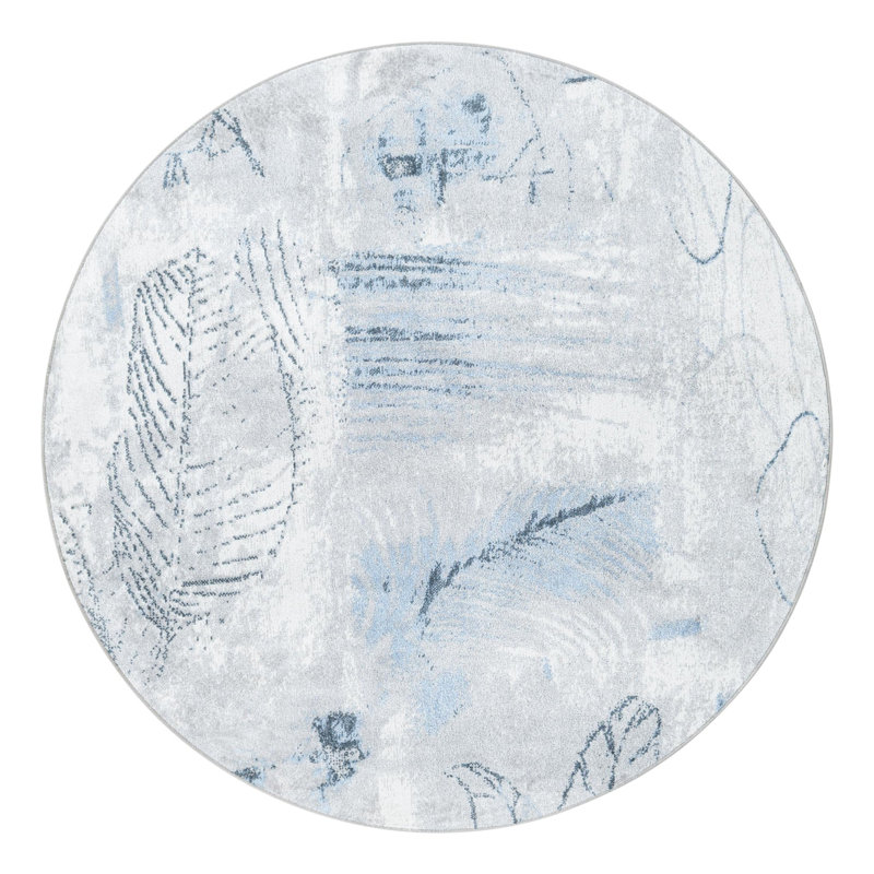 Lamm Floral Indoor Rug, Round 5'3"