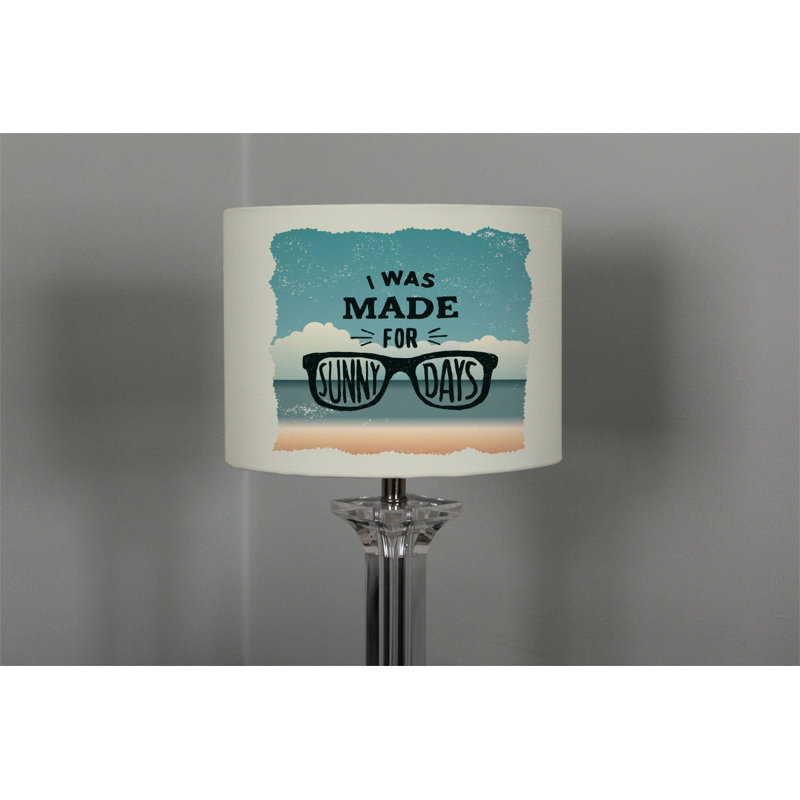 Cotton Drum Lamp Shade ( Uno ), 22cm H x 25cm W x 25cm D