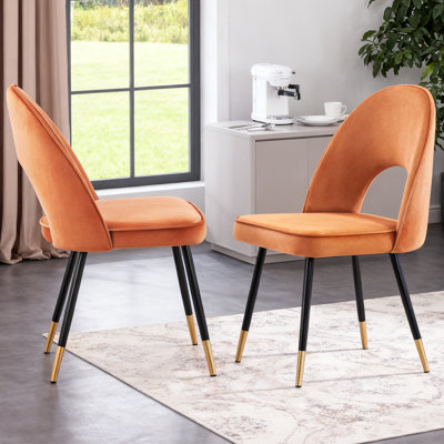 Lemelle Velvet Upholstered Dining Chairs