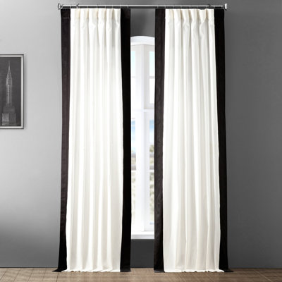 Limone Printed Cotton Curtains for Living Room & Bedroom Curtains for Large Window Single Panel Drape