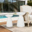 Tables d'appoint d'extérieur en fer avec design évasé-512888579-512888580