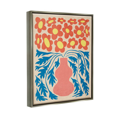 " Retro Flower Pattern Vase " by Ziwei Li Painting Print