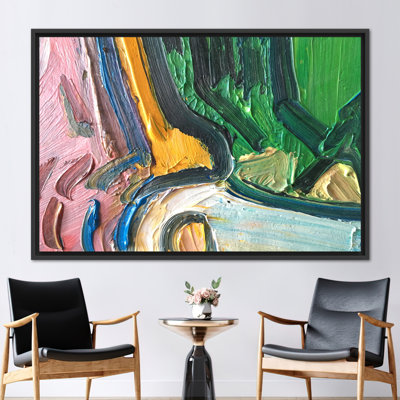 «Abstract Abstract 3D Effect Wall Art», affiche de peinture sur toile acrylique colorée moderne par Etsy