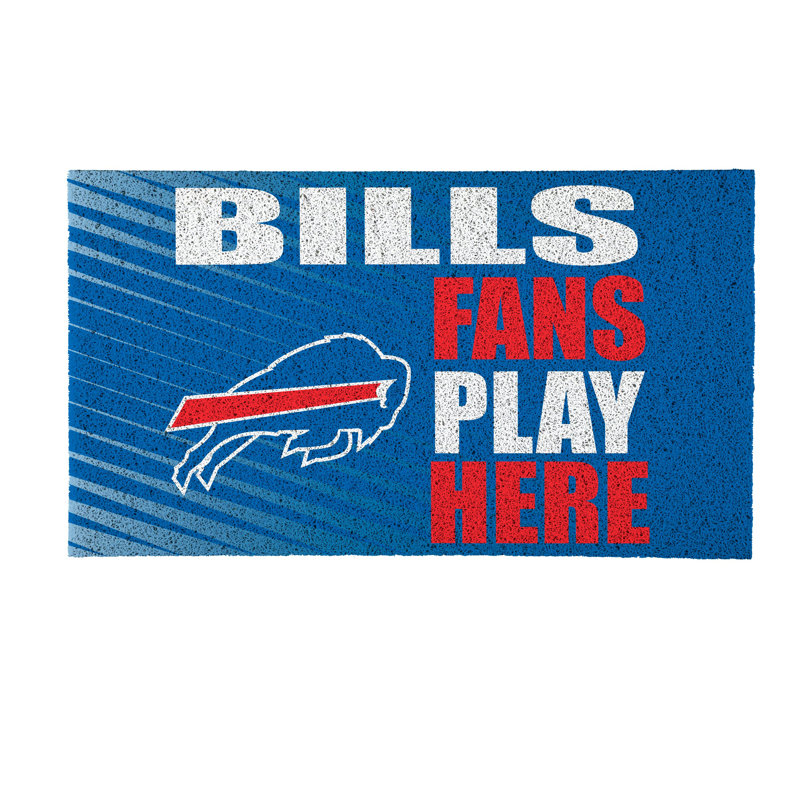 Tapis en PVC pour ventilateur Buffalo Bills, 28 po x 16 po