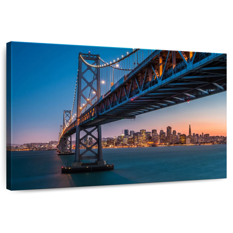 Lilie San Francisco Bay Bridge Sunset, 30" H x 45" W
