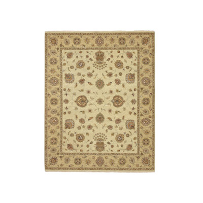 Tapis oriental rectangulaire en laine noué à la main 7 pi 3 po x 9 pi 3 po MOA10276371