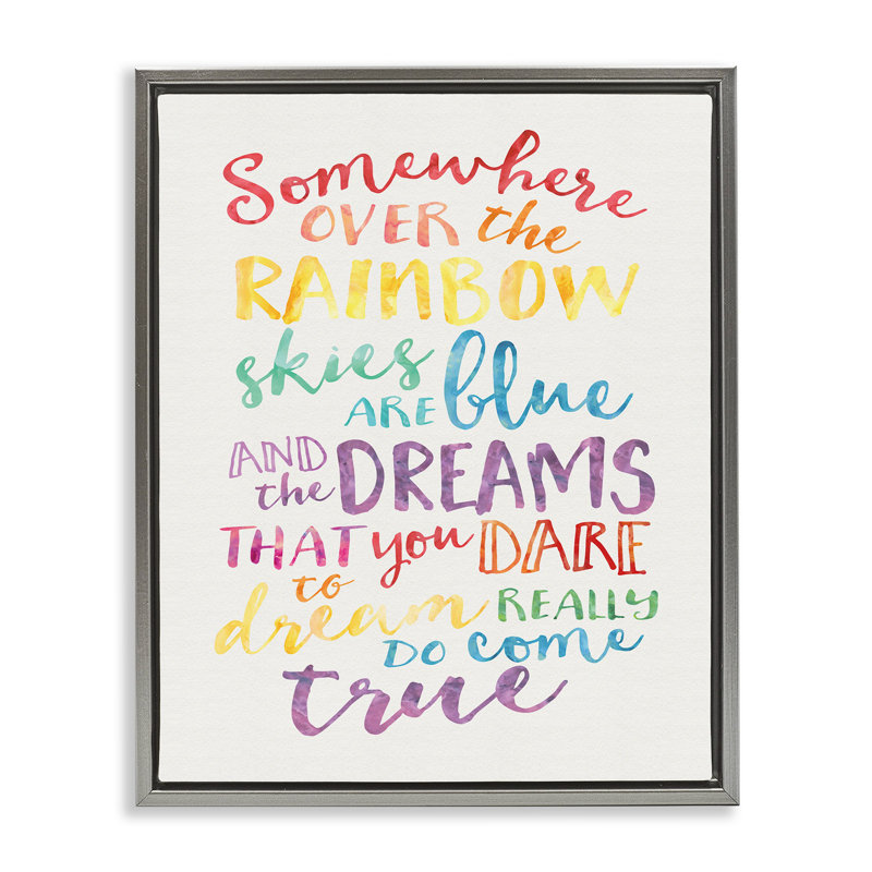 Rainbow, Cadre flottant gris lustré, H 31 po x l 25 po