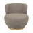 Maya Occasional Swivel Chair 2-piece Set In Modern Silver Boucle Fabric