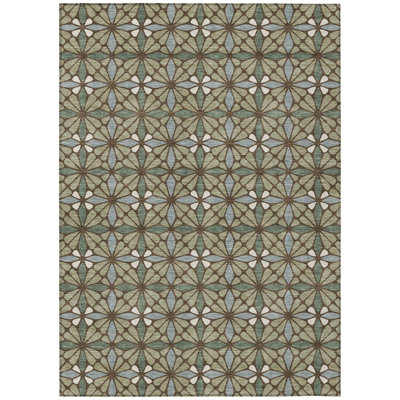 Machine Washable Indoor/Outdoor Chantille ACN2469 Geometric Rug