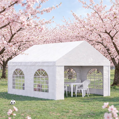 Heavy Duty Party Tent Outdoor Gazebo Wedding Tent Event Shelter Carport BBQ With Removable Sidewalls & Windows 13 X 16.5 Ft