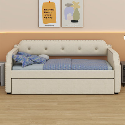 Upholstered Daybed With Trundle by Lark Manor
