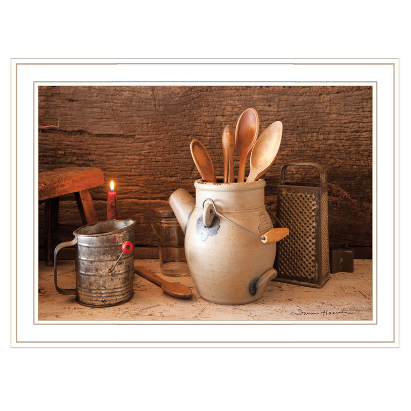 «Grandma's Kitchen Tools» par Irvin Hoover, prêt à accrocher, reproduction encadrée, Blanc, H 15 po x l 1 po x P 21 po