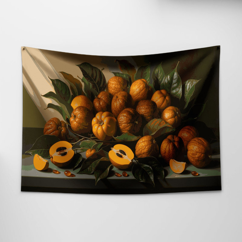 Tapisserie murale «Fruit Sapodilla», 88 po x 104 po