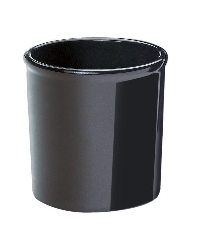 6" Round Black Melamine Utensil Holder