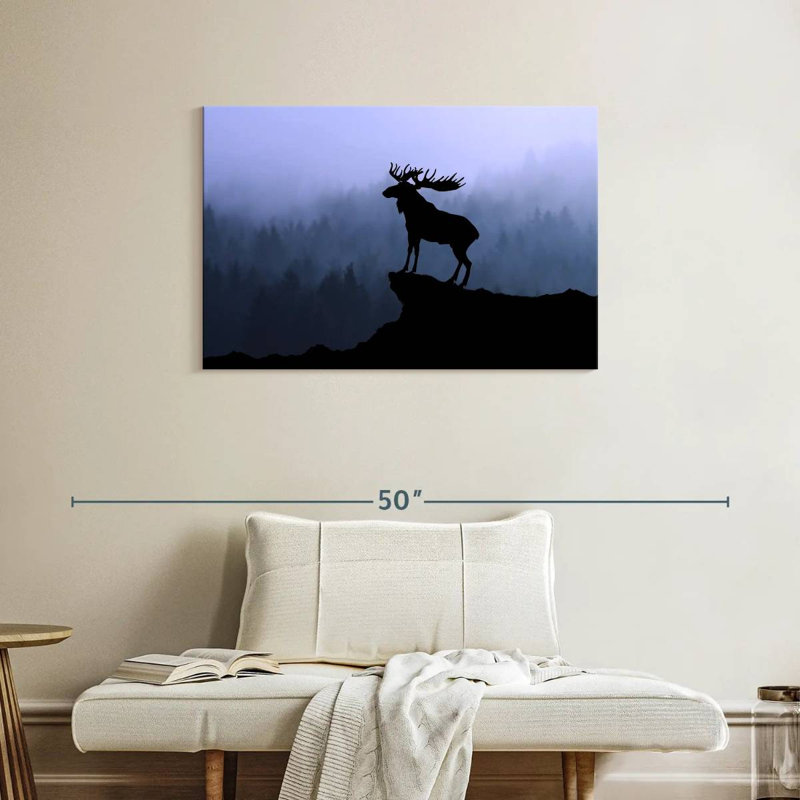 Crowle Moose Cliff Silhouette, H 24 po x l 36 po