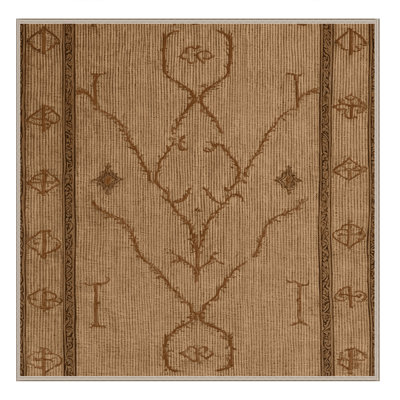 Tapis brun français lavable à la machine