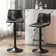 Halima Swivel Upholstered Adjustable Height Counter Stool with Metal Frame