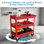 Chariot utilitaire en acier robuste à 3 niveaux avec roulettes verrouillables Capacité de 220 lb pour l'entrepôt, le garage et le bureau?