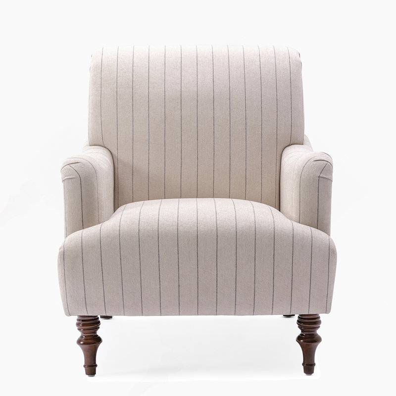 Fauteuil en polyester naturel avec 4 pieds