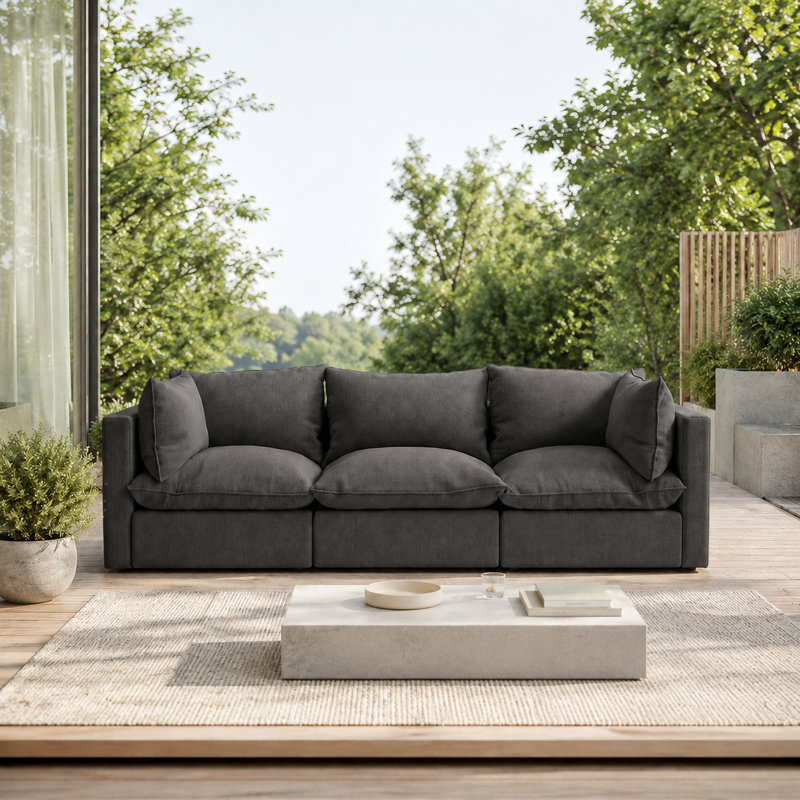 Sectional, Grey Outdura®