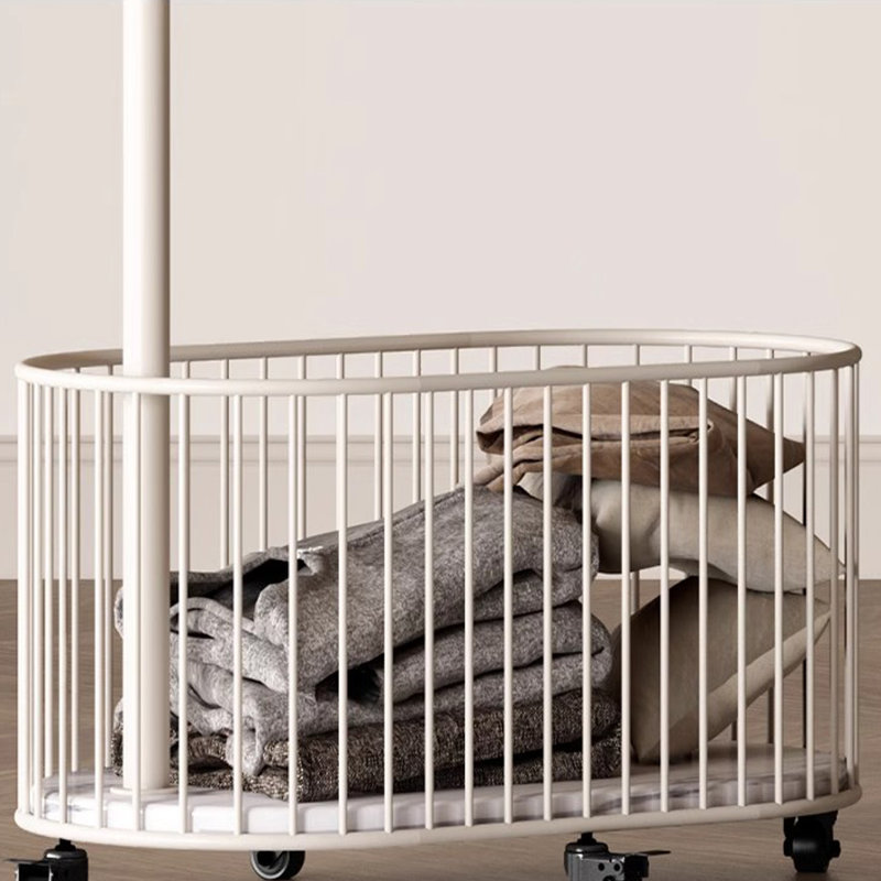 Coat Rack with Anti-Slip Design & Spacious Storage, Cream