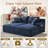 Masir Boneless Sleeper Couch,Double Chaises Lounge With Pillows, Could Plush Corduroy-515763128