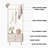 37.4"Modern Gray Minimalism Solid Wood Clothes Rack,2-Drawer